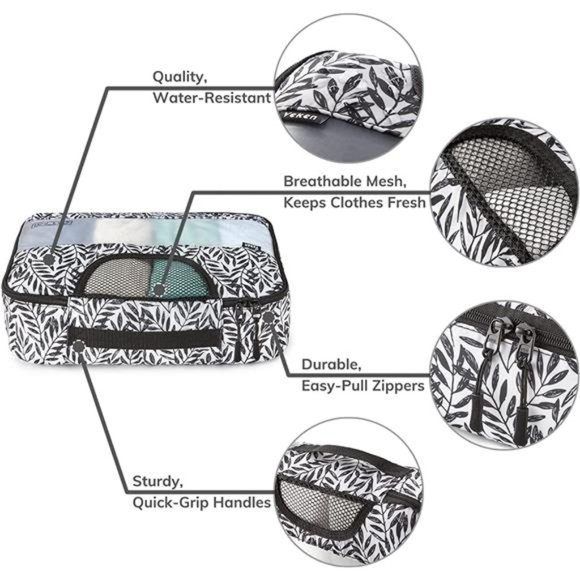 6 Pc Set Packing Cubes Luggage Packing Organizers for Travel Accessories - Picture 6 of 6